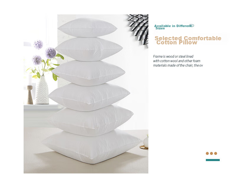 Hengyuanxiang Pure Cotton Pillow Insert, Backrest Cushion, Square Sofa Pillow, 50*50cm 7