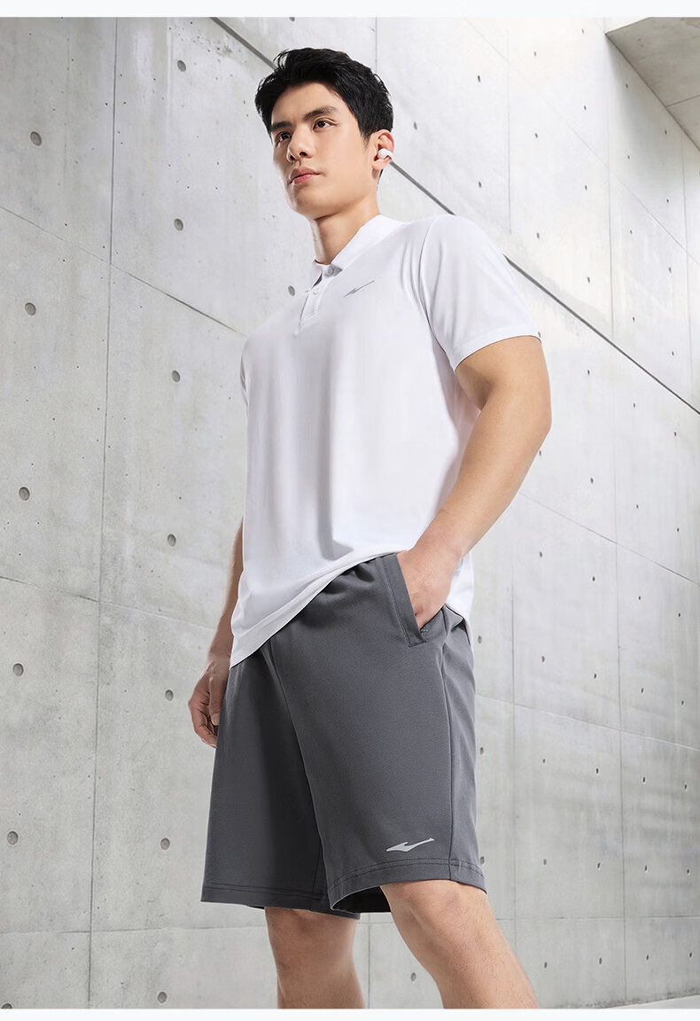 Erke Knitted Five-Point Shorts Autumn Moisture-Wicking Sports Breathable Outdoor Casual Men's Running Pants 14