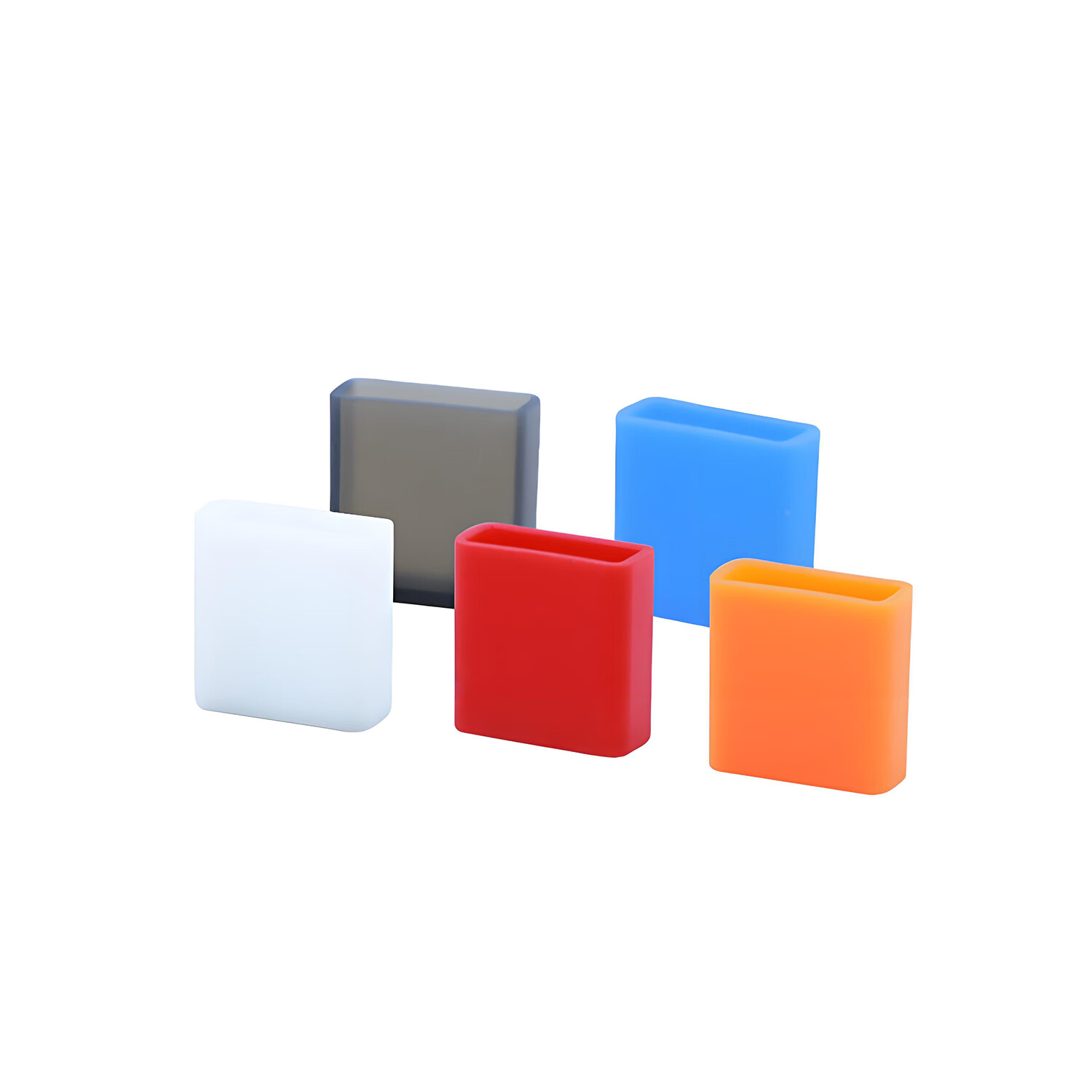 Hengrui Stone USB Male Dust Cap USB Cover USB 3.0 Data Cable Head Protective Sleeve 2.0 Waterproof Oil-proof Scratch-resistant Transparent Black 5 Pieces