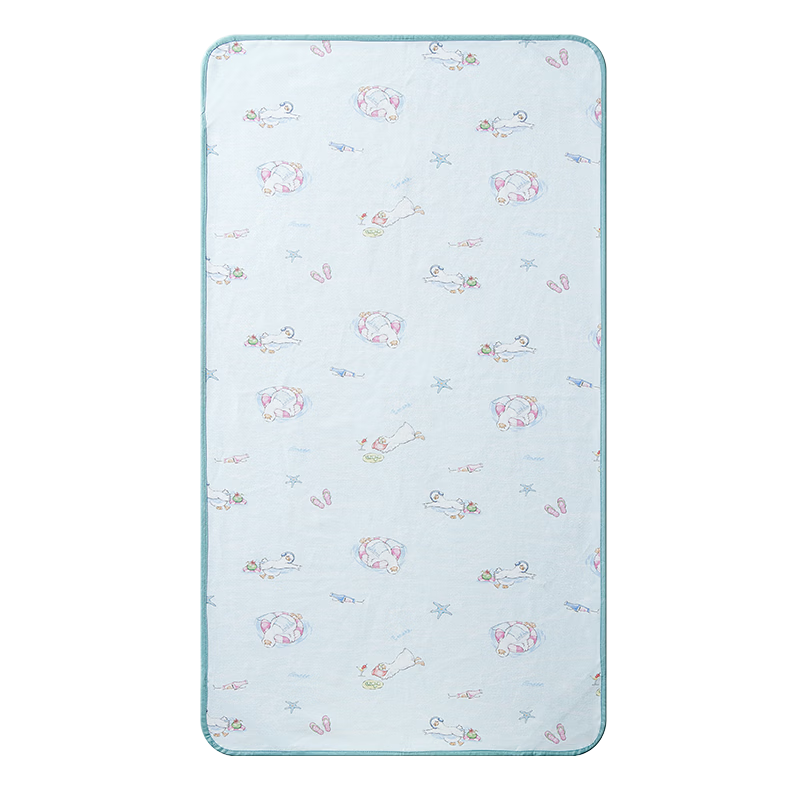 EMXEE Baby Cooling Mat A-Class Silk Linen Infant Newborn Special Children's Cooling Mat Baby Kindergarten Mat Relaxed Duck