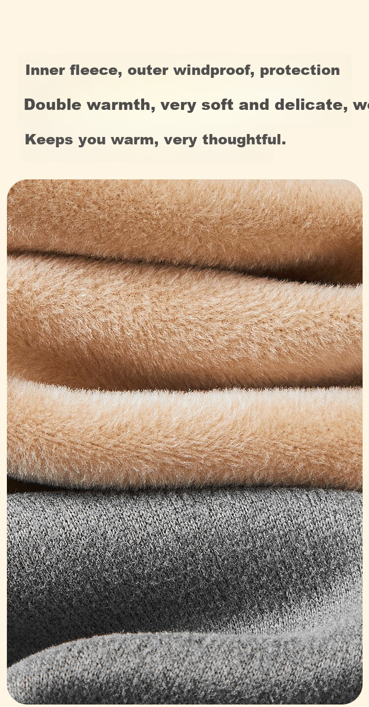 MiiOW [Goose Down & Silk 7A Antibacterial] Men's Thermal Underwear Fleece Thickened Autumn Shirt and Pants Warm Set 9