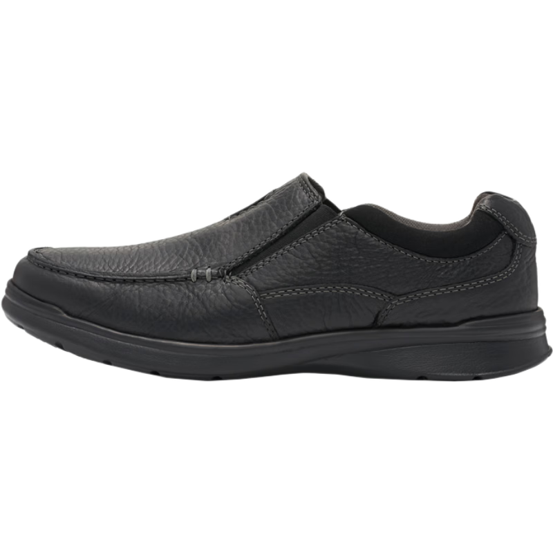 Clarks Men's Classic Genuine Leather Thick-Soled Slip-On Comfortable Breathable Shock-Absorbing Casual Leather Shoes CotrellFree