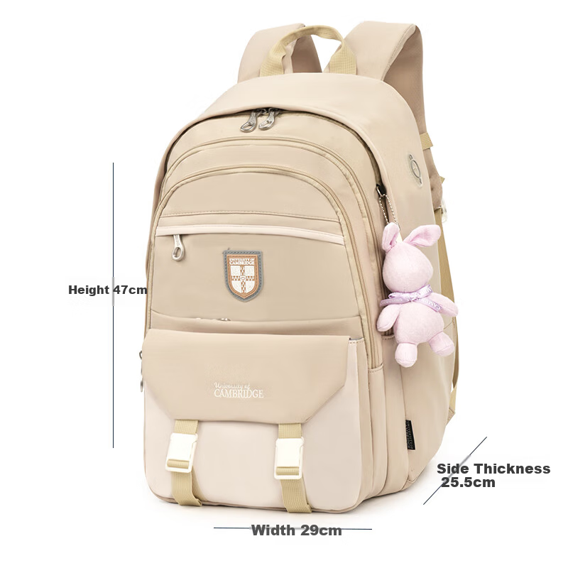 UNIVERSITY OF CAMBRIDGE Cambridge University Large Capacity Casual Backpack for Middle and High School Girls Lightweight School Bag