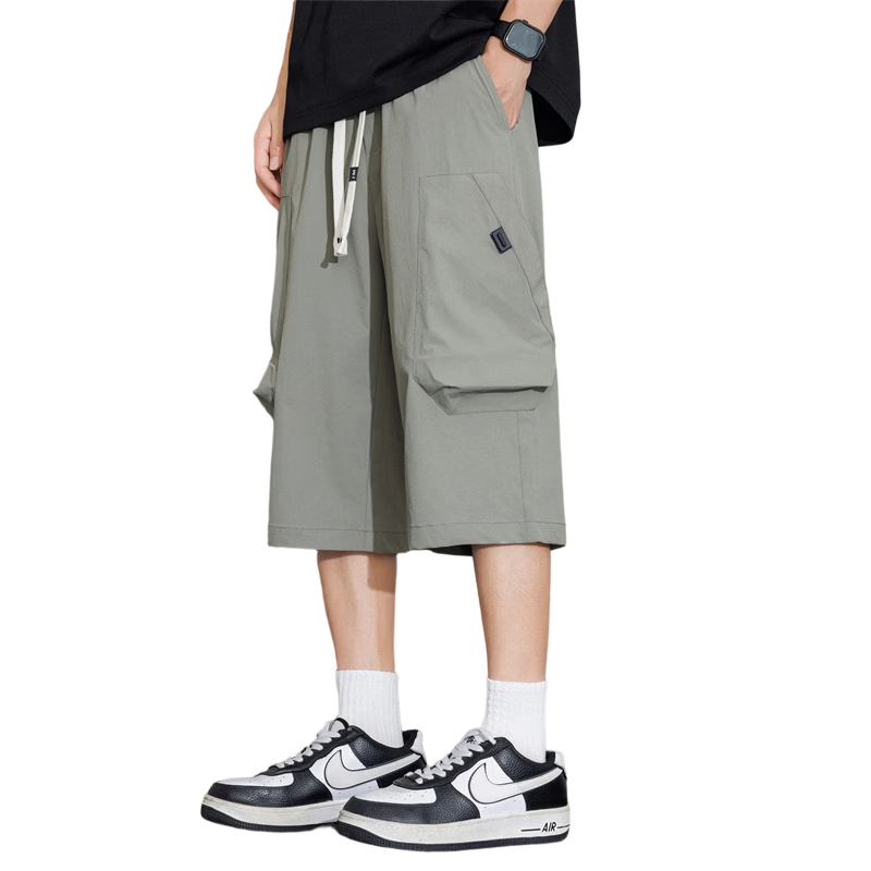 MARK FAIRWHALE Men's Summer Loose Lightweight Seven-Point Shorts Large Size Stretch Casual Quick-Dry Work Pants