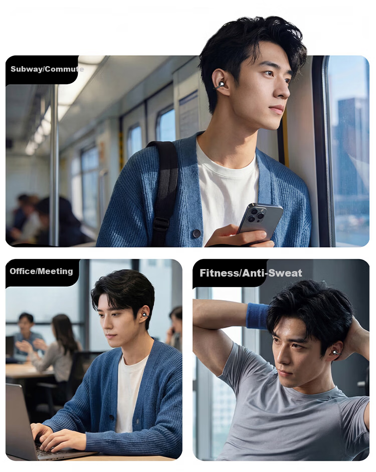 MONOISE 500W Hot Sale | Ultimate Acoustics Bluetooth Clip-On AI Wireless Ear-Hanging Earphones 2026 Sports Running Music Non-In-Ear Real-Time Translation Noise Cancelling 3