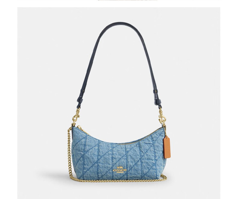 COACH Women's CAITLIN Quilted Detail Shoulder Crossbody Bag Indigo CDZ89 7