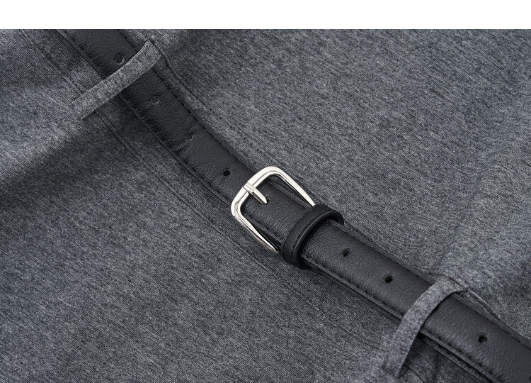 Demana [Cloud Oxygen Cotton Series] Summer Fashion Letter Embroidered PU Belt Waist Slim Fit Dress for Women Premium Feel 14