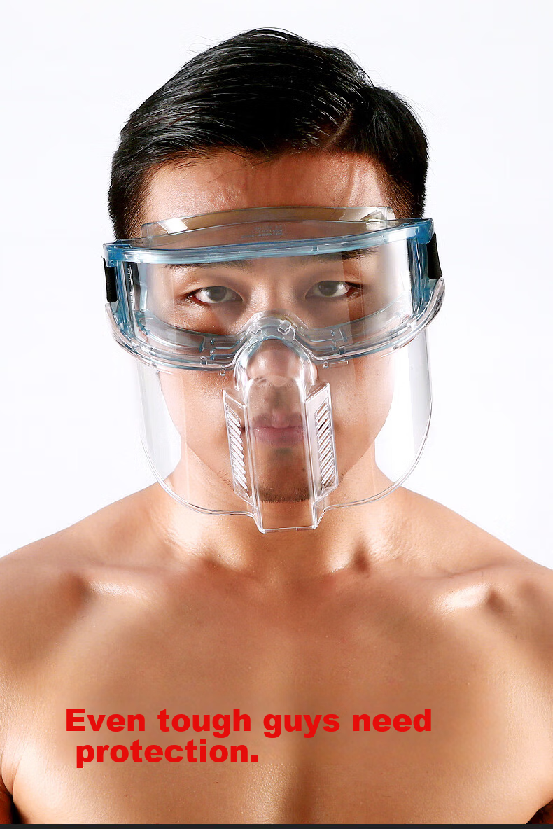 Shanduoao Detachable Goggles DH431 Splash and Impact Resistant Protective Face Shield with Goggles 1