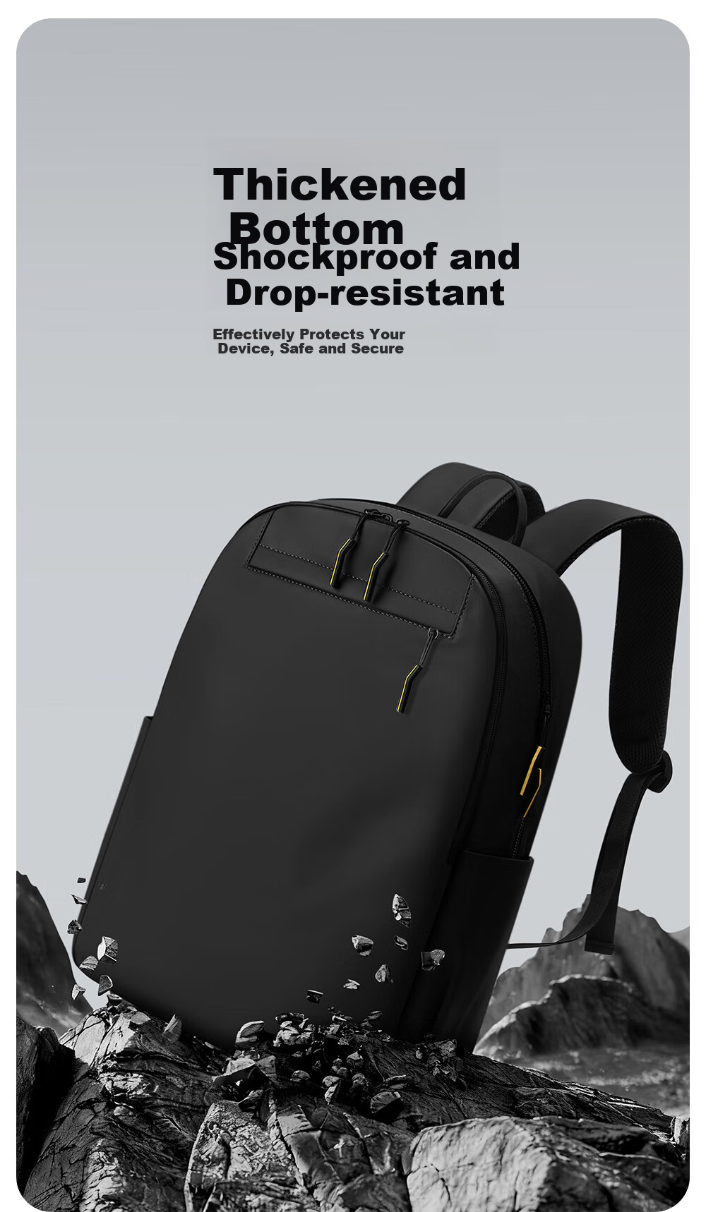 Biyoumei Business Laptop Backpack Large Capacity Travel Multifunctional Commuter Bag Black 7