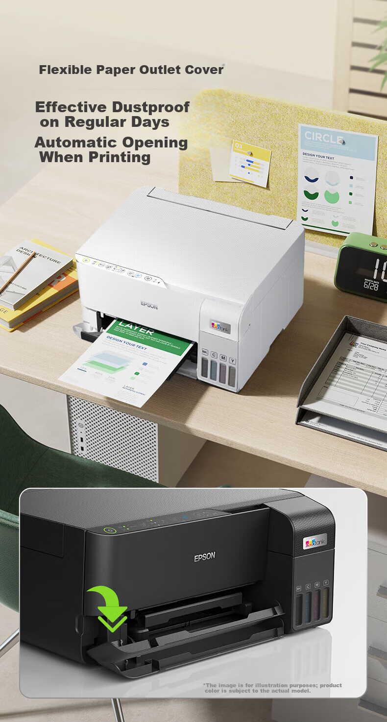 EPSON A4 Color Ink Tank Printer Black High-Yield 30,000 Pages Version (Includes L3556 New Machine + High-Yield Consumables) with First Year 30,000 Pages Print Volume 17