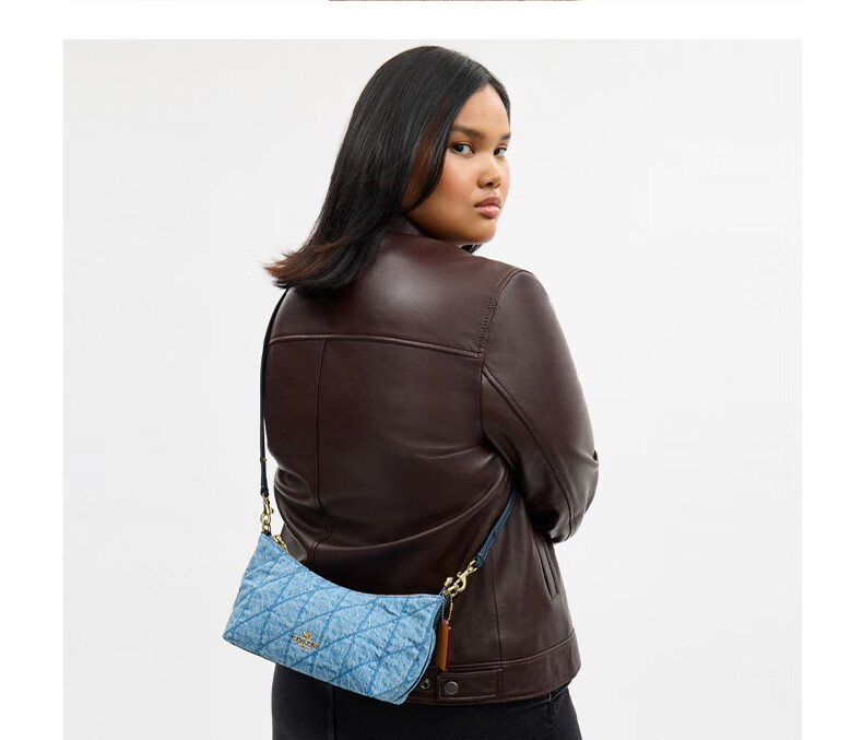 COACH Women's CAITLIN Quilted Detail Shoulder Crossbody Bag Indigo CDZ89 4