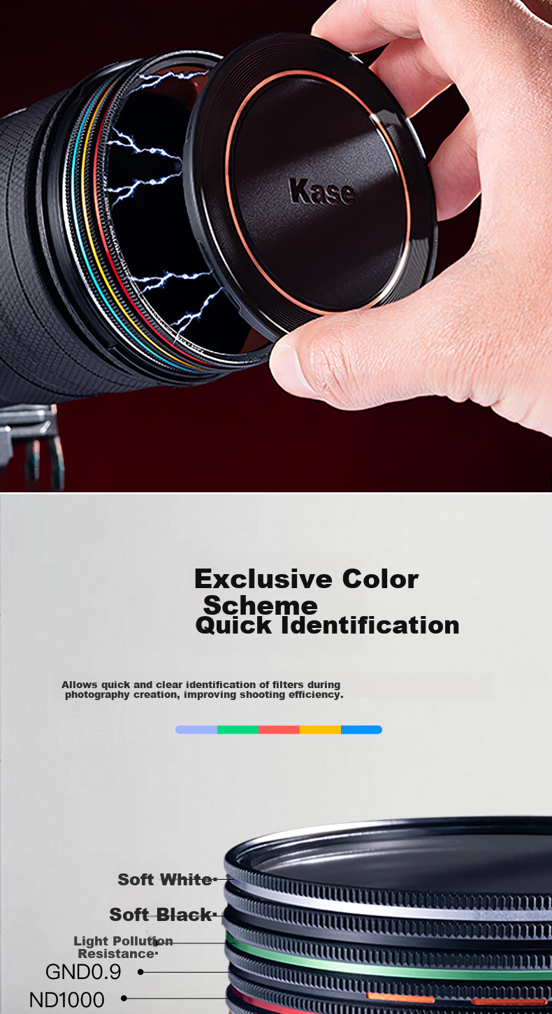 Kase Polarizing Magnetic CPL Filter 67mm Wolverine II Magnetic CPL Polarizer High-Definition High-Transmission Low-Reflection Landscape Photography Filter 7