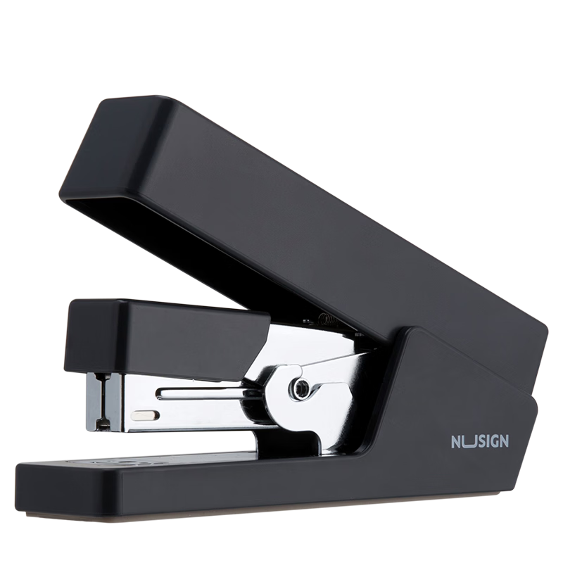 Deli Low-Force Stapler for Office, 30 Pages, Low-Effort Stapler 24/6 for Students, Patented, Office Supplies, Obsidian Black NS081