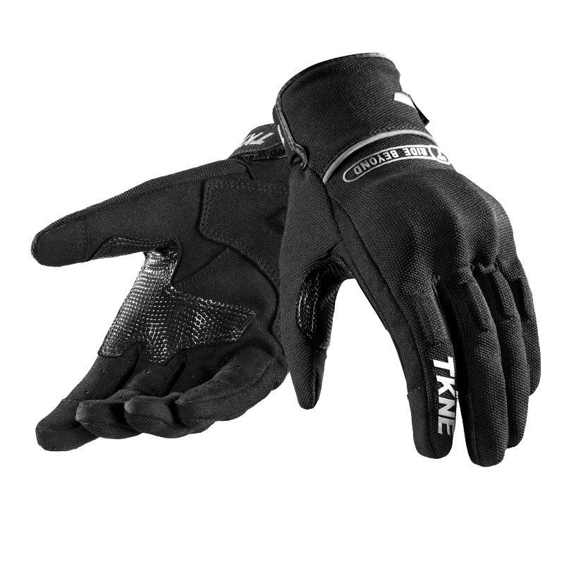 TKNE Summer Motorcycle Gloves Thin Off-Road Riding Anti-Fall Breathable Touchscreen Protective Rider Gear Black L