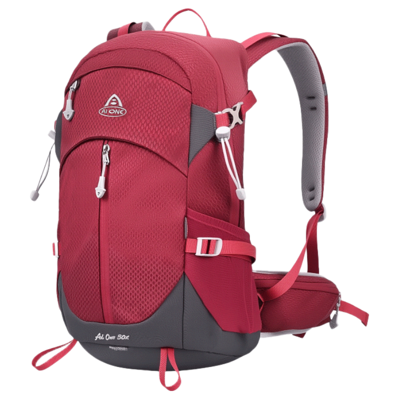 AIONE Oxford Cloth Hiking Backpack for Women And Men, Outdoor Suspended Carrying Lightweight Large Capacity Travel Backpack 30L Orange