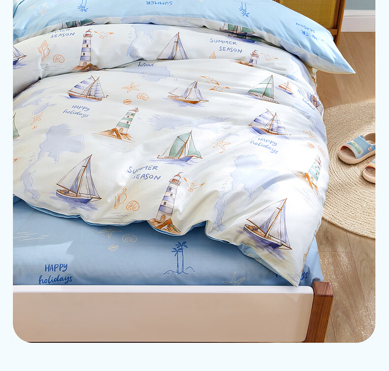 Mercury Kids 100% Cotton Pure Cotton A-Class Antibacterial Quilt Cover Single Bedding Dormitory Single 150x210cm 8