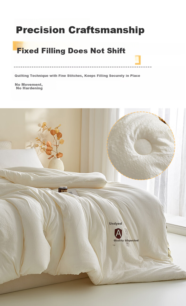 Hongdou Class A Undyed Soybean Quilt Summer Cooling Quilt Core Air Conditioning Quilt Spring and Autumn Quilt Four Seasons Thin Quilt 2*2.3m Approx. 4 Jin 6