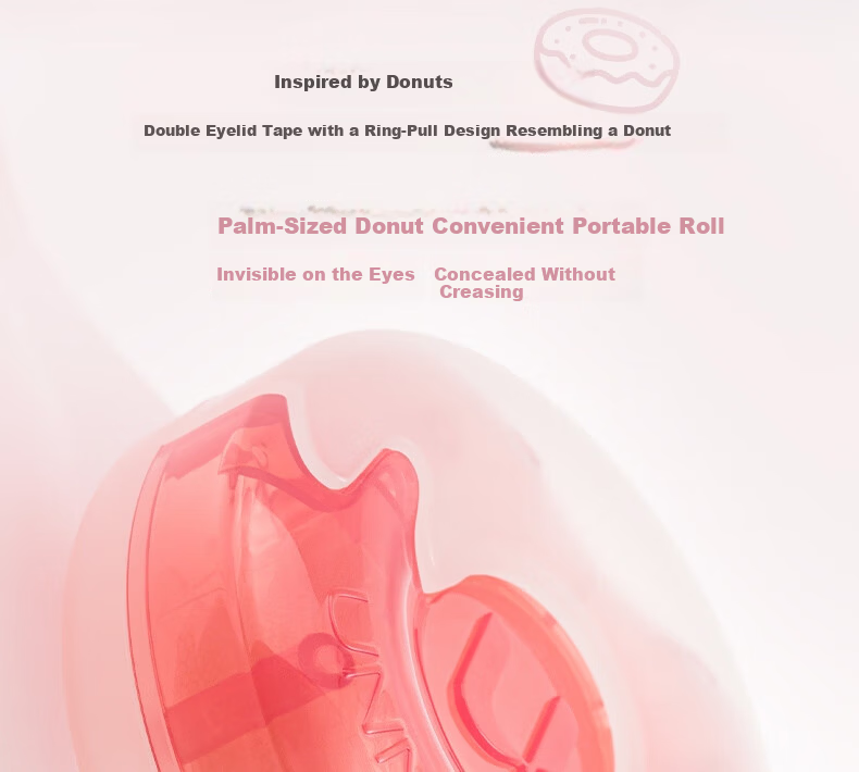 Unny Club Donut Double Eyelid Tape M-Shaped 150pcs Invisible Transparent Triangular Natural Seamless Eyelid Shaping for Women 8