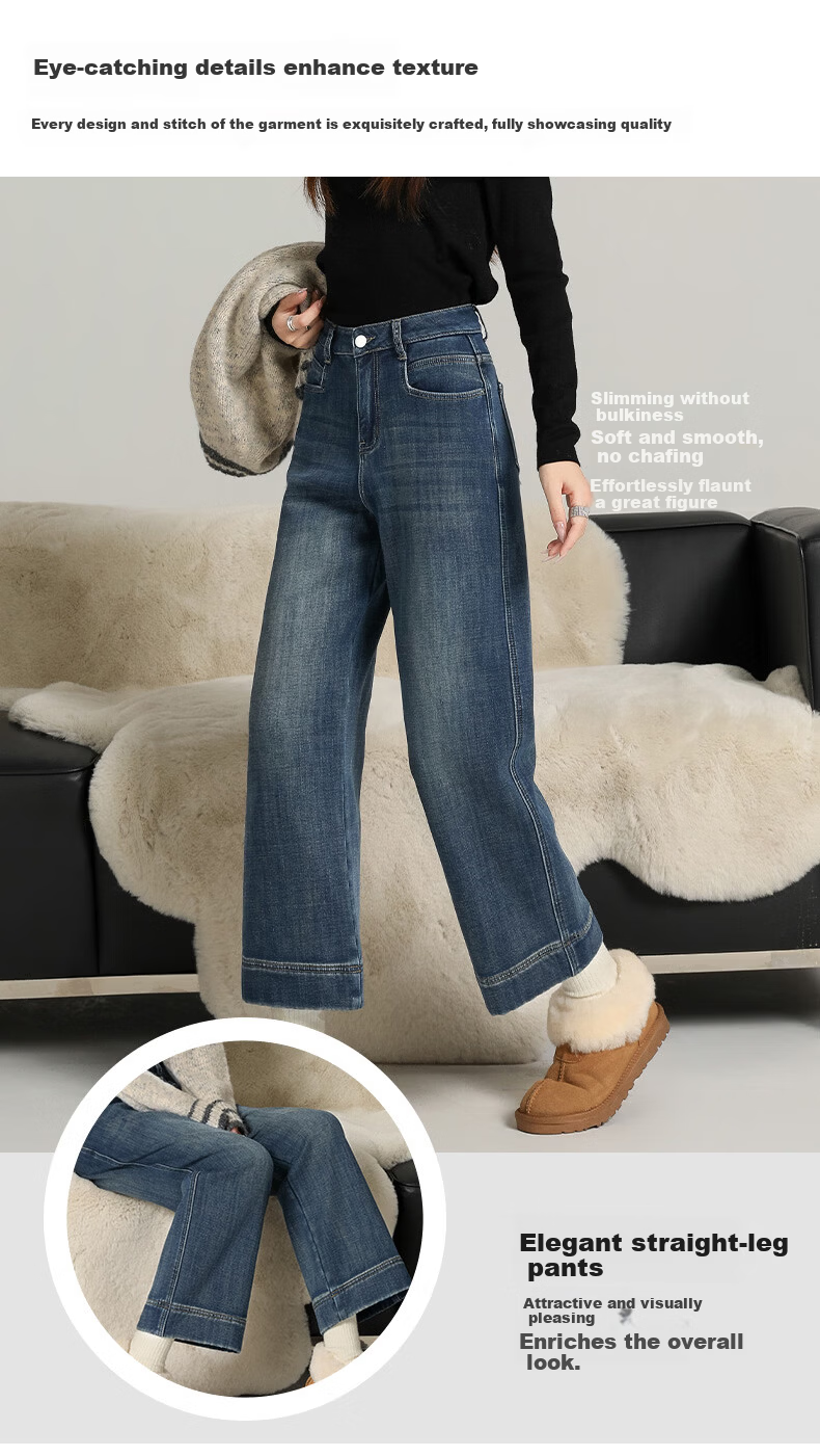 Borui Women's Loose Stretch High-Waist Cropped Straight-Leg Jeans 2026 New Spring Autumn Casual Pants for Petite 9