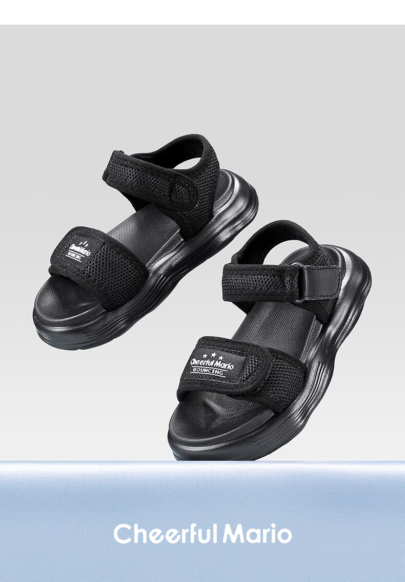 Cheerful Mario Kids Sandals Girls Summer 2026 New Baby Non-Slip Closed-Toe Toddler Boys Outdoor Beach Shoes 1-3 Years 9