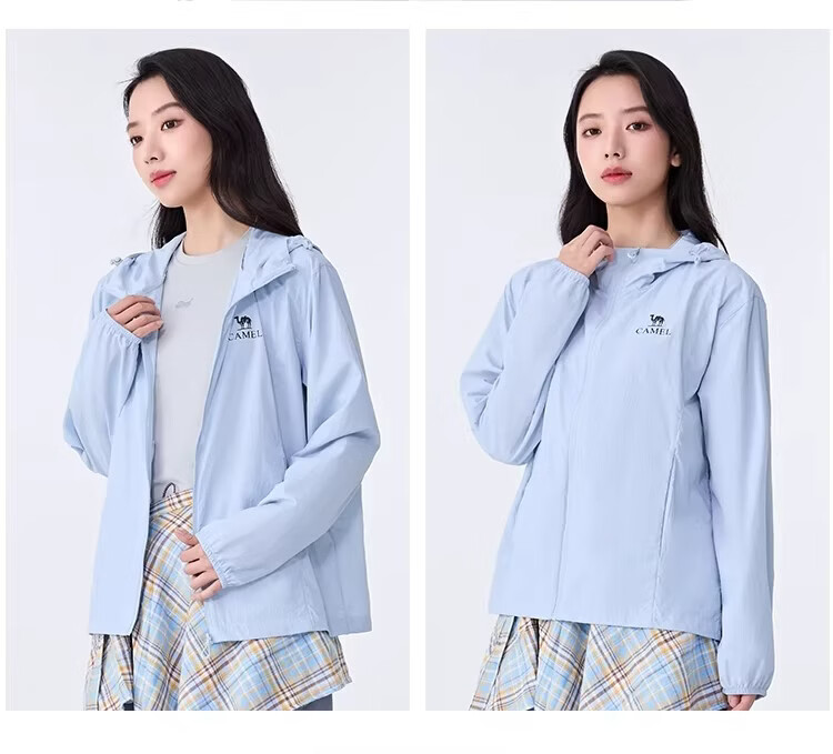 CAMEL Original Yarn Dry and Wet State Sun Protection Jacket for Women Slim Fit 2026 Spring Summer New Cool Breathable Water-Repellent Jacket for Men 0007 15