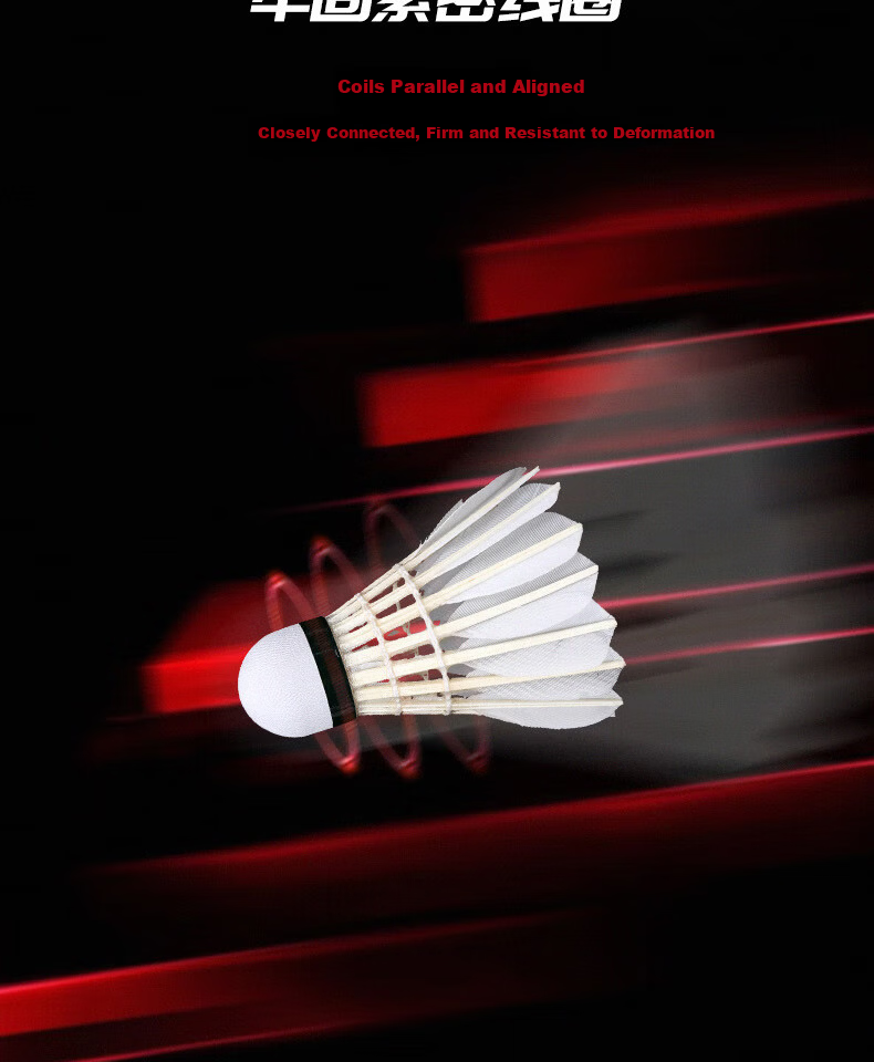 KUMPOO Feather Badminton Shuttlecocks Durable Non-Tear Stable Flight Competition Training 12-Pack K+60 Speed 76 7