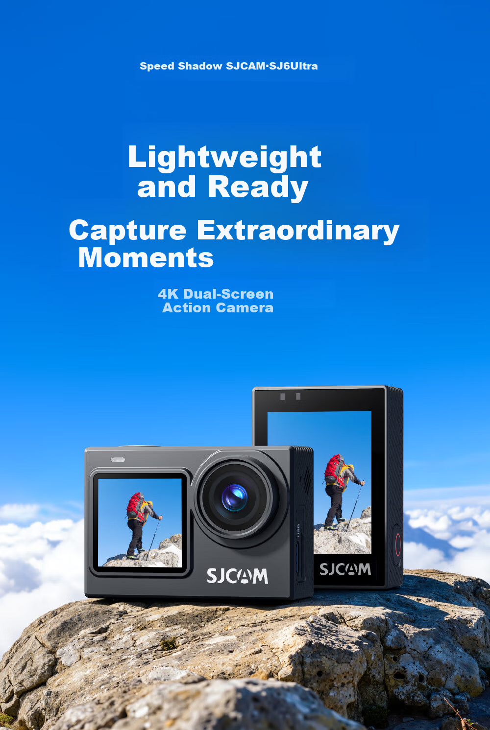 SJCAM SJ6 Ultra 4K Vertical Shooting Action Camera Horizon Stabilization Voice Control Motorcycle DVR Fishing Outdoor First-Person Pre-Recording Vlog 32GB 2