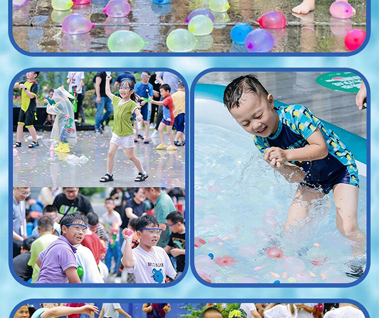 Extreme Space Water Balloons Quick Fill Water Balloons Kids Water Fight Toy Small Water Bullets Pool Party Fun Props 111 Pieces 10