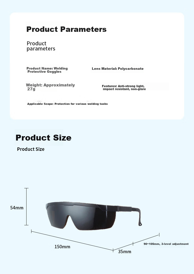 WOLSGIN Welding Glasses for Welders, Anti-Strong Light Protective Goggles, Splash and Eye Protection, Welding Safety Goggles, Shade 8 1