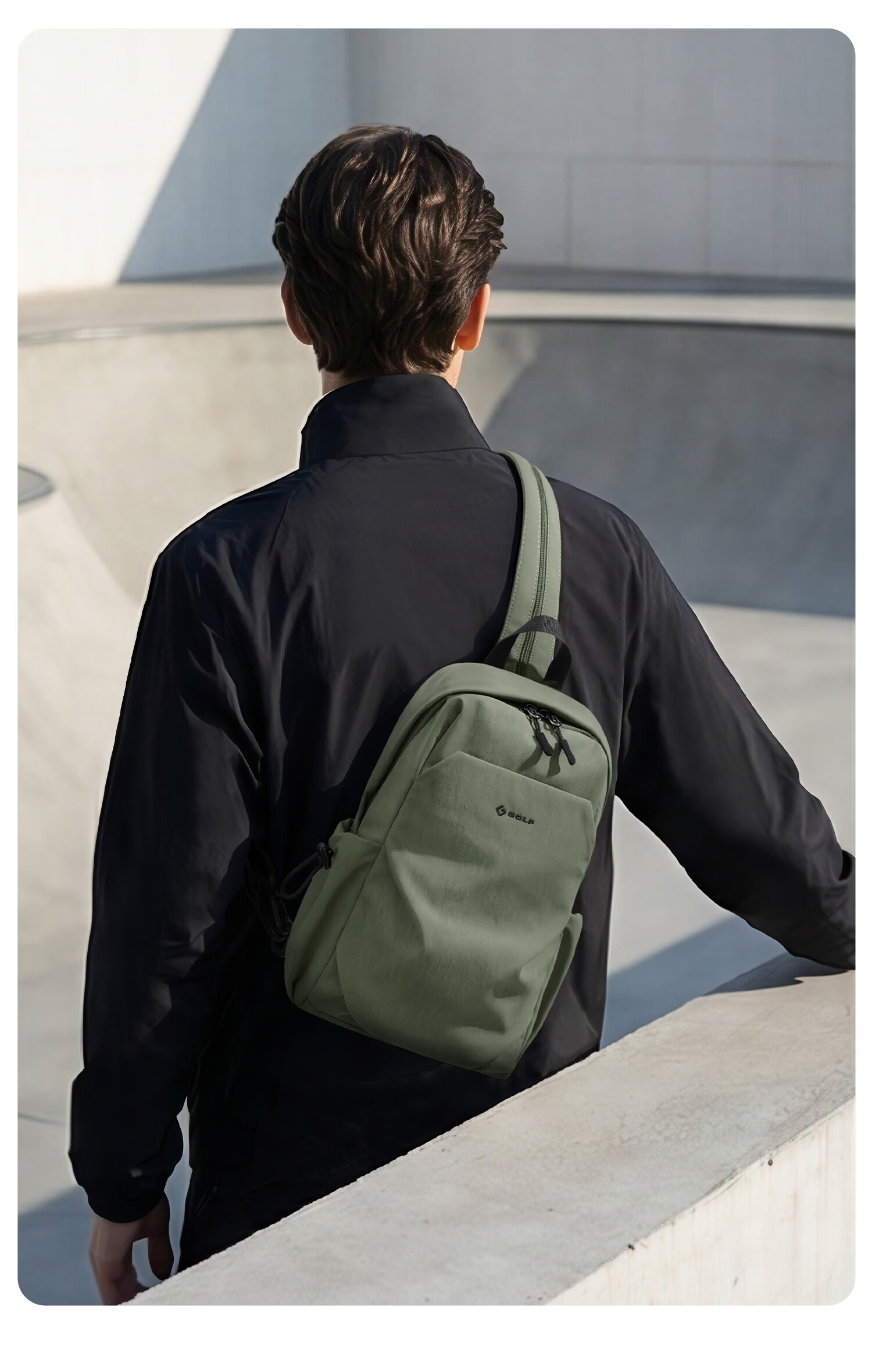 GOLF Men's Chest Bag Crossbody Lightweight Shoulder Bag iPad Outdoor Cycling Sports Small Backpack 20
