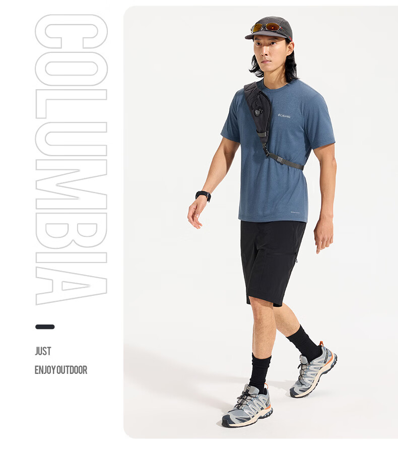 Columbia Men's T-Shirt Spring Summer 2026 Moisture-Wicking Quick-Dry Crew Neck Short Sleeve AE5093 010 L 6