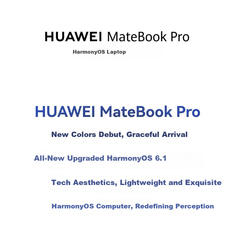 HUAWEI MateBook Pro Soft Light Edition Laptop, OLED Eye-Protecting Cloud Clear Soft Light Screen, HarmonyOS, 970g Ultra-Thin Long Battery Life, 32GB RAM, 1TB Storage, Xuanbai Color 4
