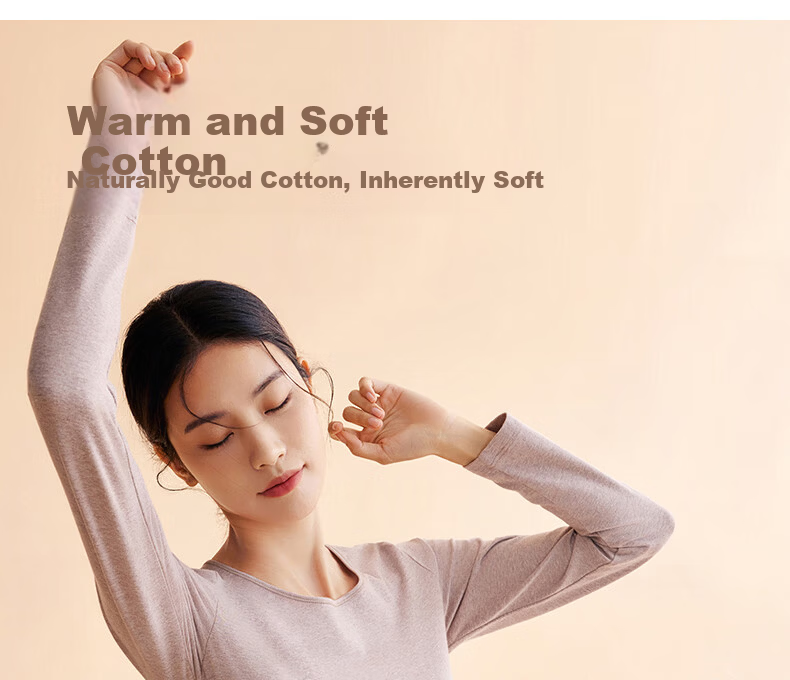 Three-Needle Thermal Underwear Men Xinjiang Long-Staple Cotton Men's Autumn Shirt and Pants Fleece Basic Base Layer Cotton Sweater Women's Couple Set 3