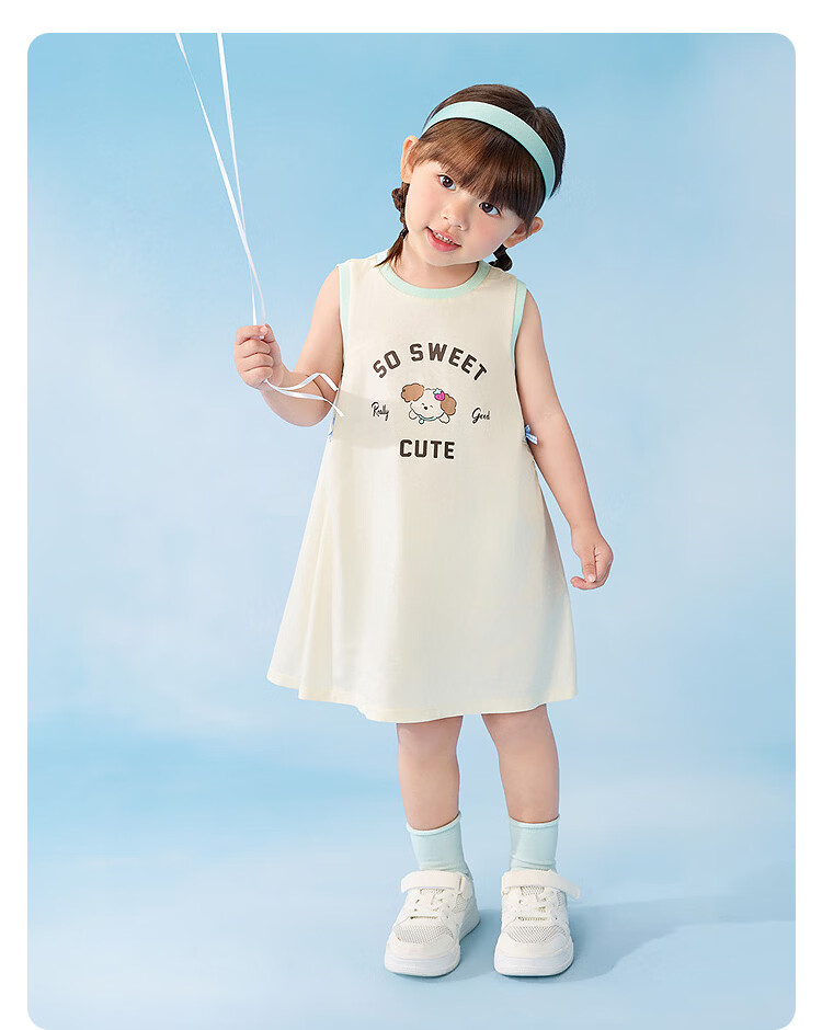 Balabala [balaOne] Kids Children's Dress Girls 2026 Summer Bowknot Skirt 22