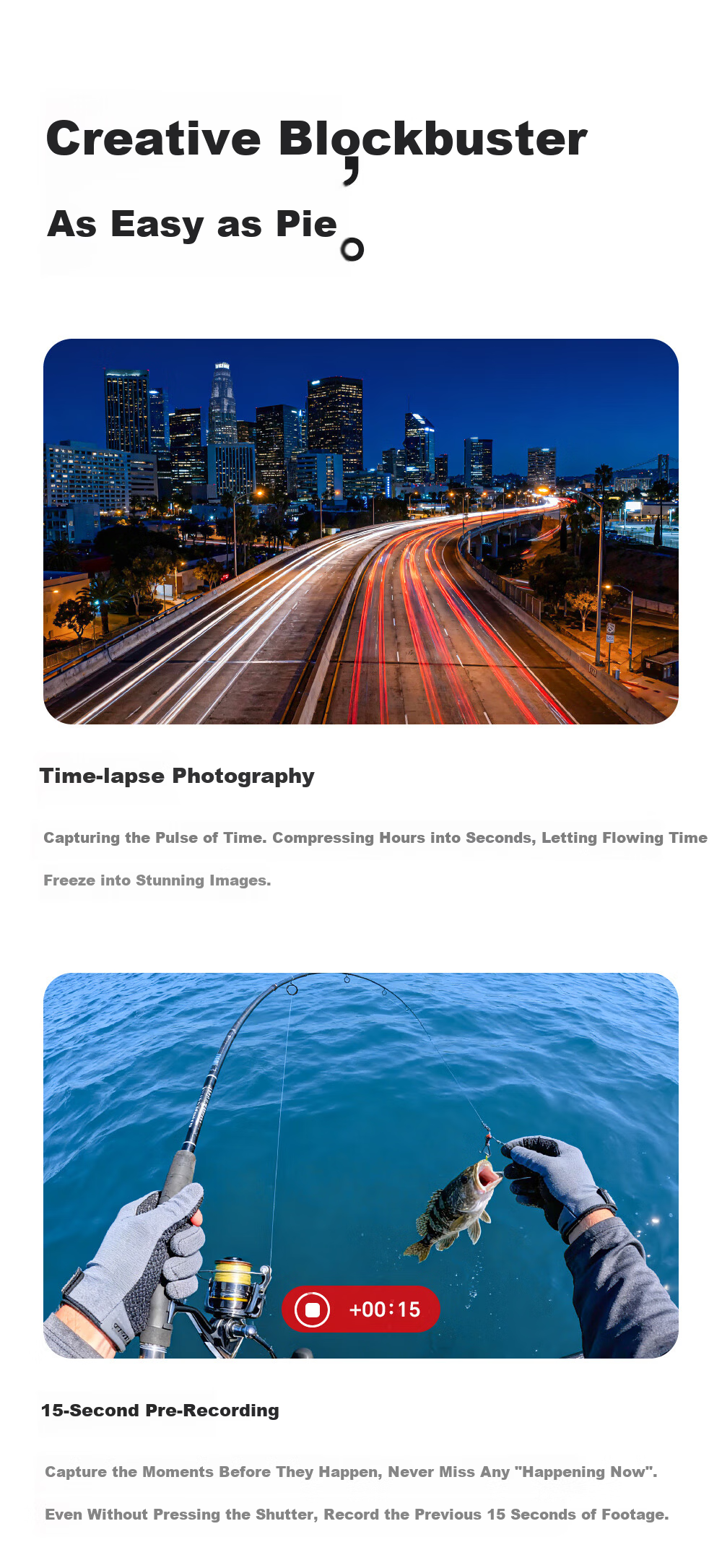 SJCAM SJ6 Ultra 4K Vertical Shooting Action Camera Horizon Stabilization Voice Control Motorcycle DVR Fishing Outdoor First-Person Pre-Recording Vlog 32GB 13