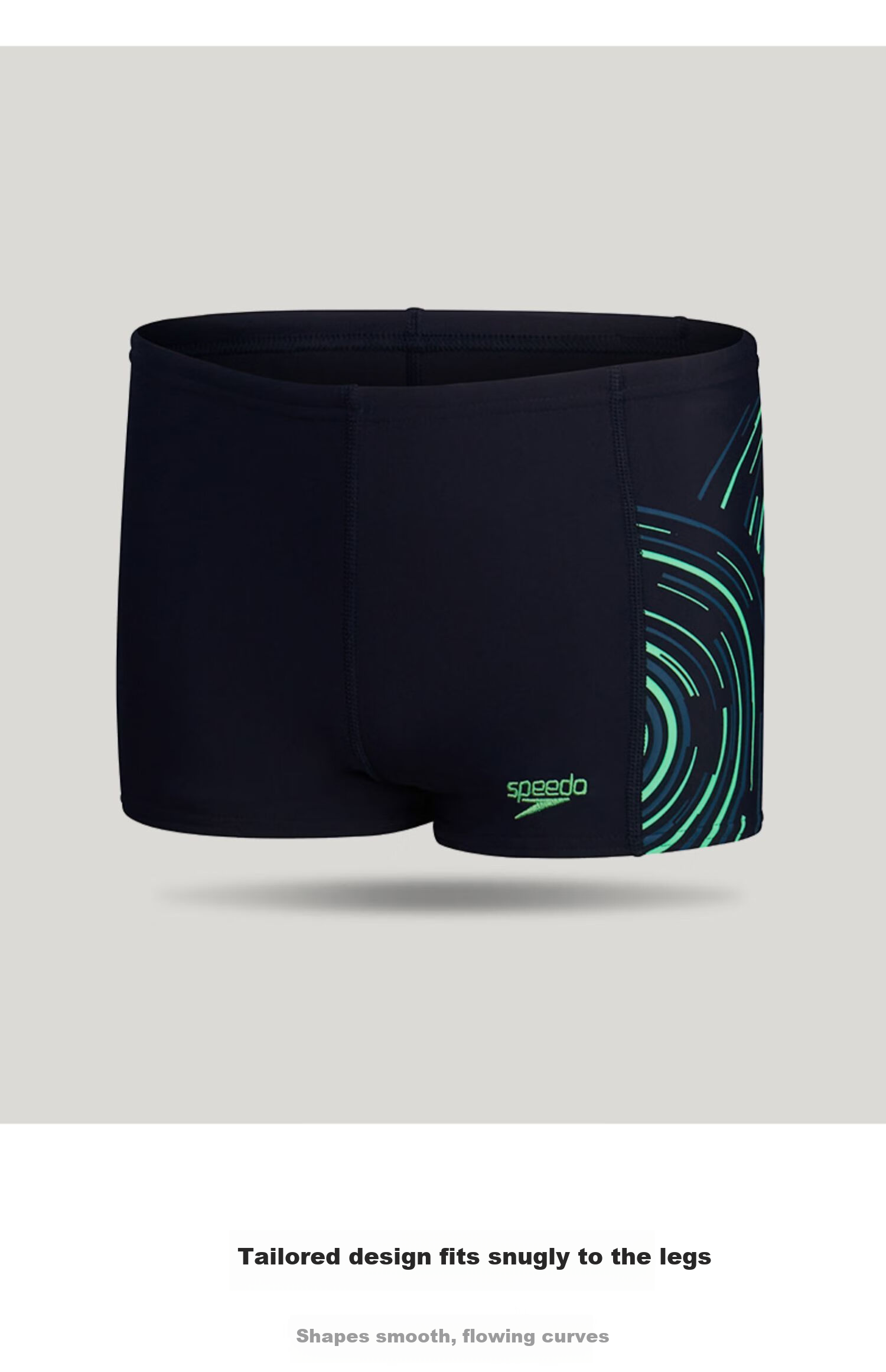 Speedo Kids Swim Trunks Swim Dare Series Youth Boys Training Printed Square Leg Swimwear UV Protection Chlorine Resistant Black/Orange Size 5-6 5