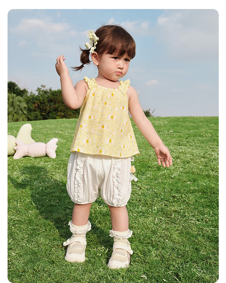 Balabala [balaOne] Baby Vest Infant Top Girls Summer 2026 Sweet Fashion 23