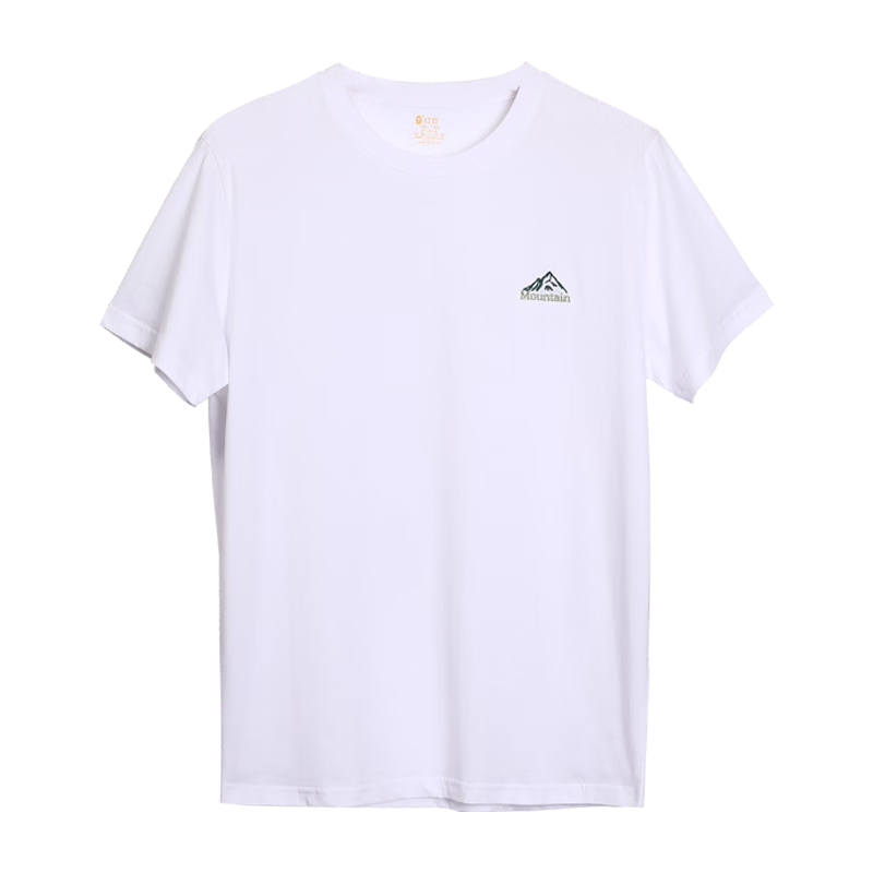 Hongdou 10A Antibacterial Mite-Resistant Sweat-Absorbing Sun-Protective Men's Short Sleeve Breathable Crew Neck Embroidered T-Shirt