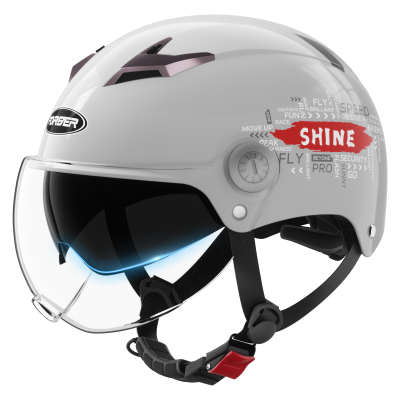 FOREVER Helmet, 3C Certified Electric Vehicle Summer Motorcycle, New National Standard A-Class Half Helmet, All-Season Universal Safety Helmet, 013 Premium Gray [Short Transparent Visor + Sun Protection Inner Visor]