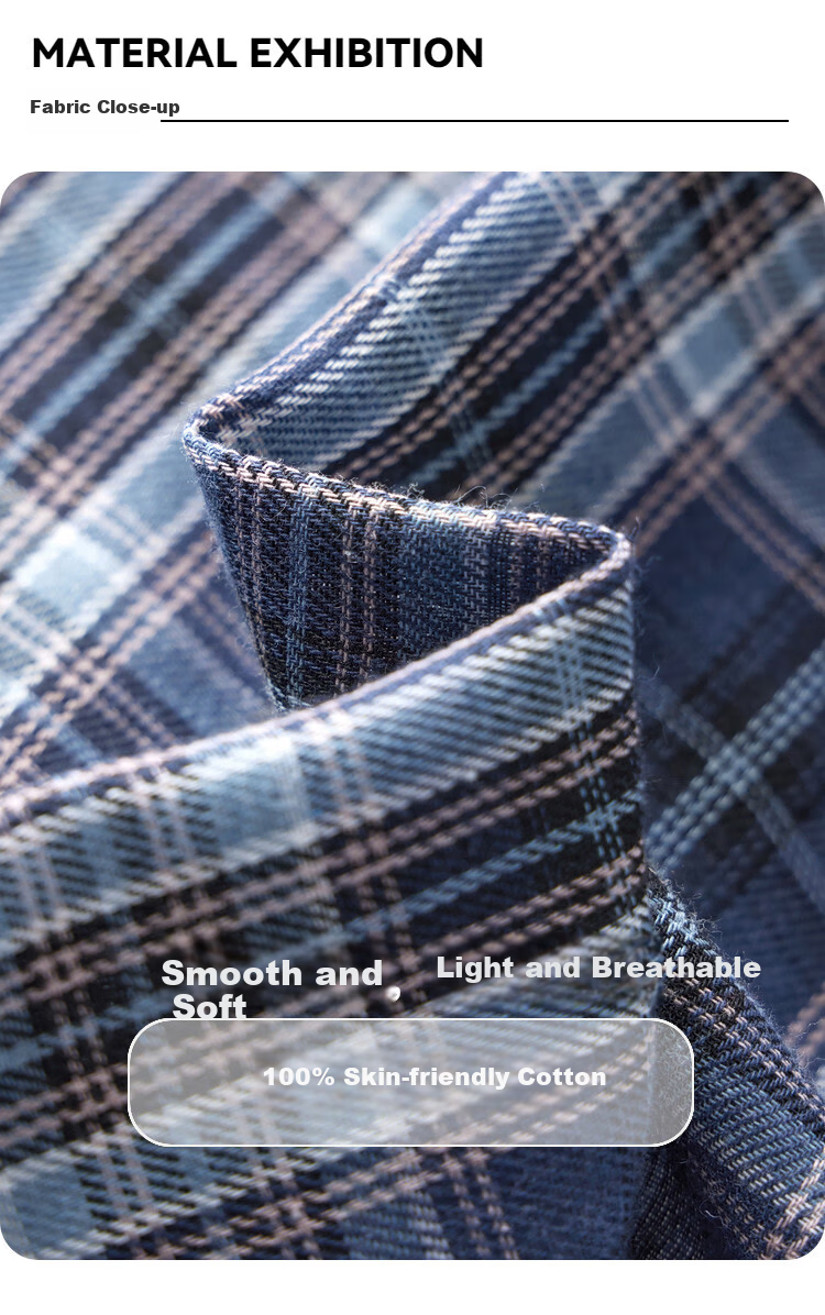 Duoduo Home [Salt Style Literary] Boys' Shirt 2026 Spring Autumn Stylish Fresh Blue Plaid Long Sleeve Pure Cotton Top 2
