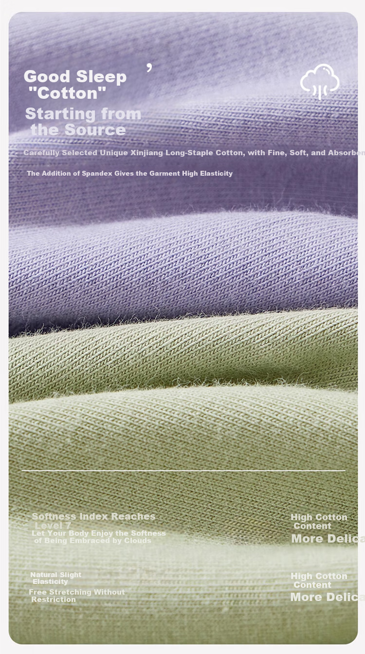 Yalu 100% Cotton Men's Thermal Underwear Set Anti-Mite Anti-Static Warm Autumn Winter Cotton Knit Top and Bottom 4