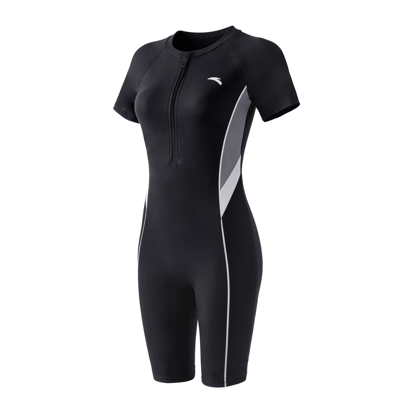ANTA Women's One-Piece Knee-Length Professional Racing Slim Chlorine-Resistant Conservative Beach Spa Swimsuit