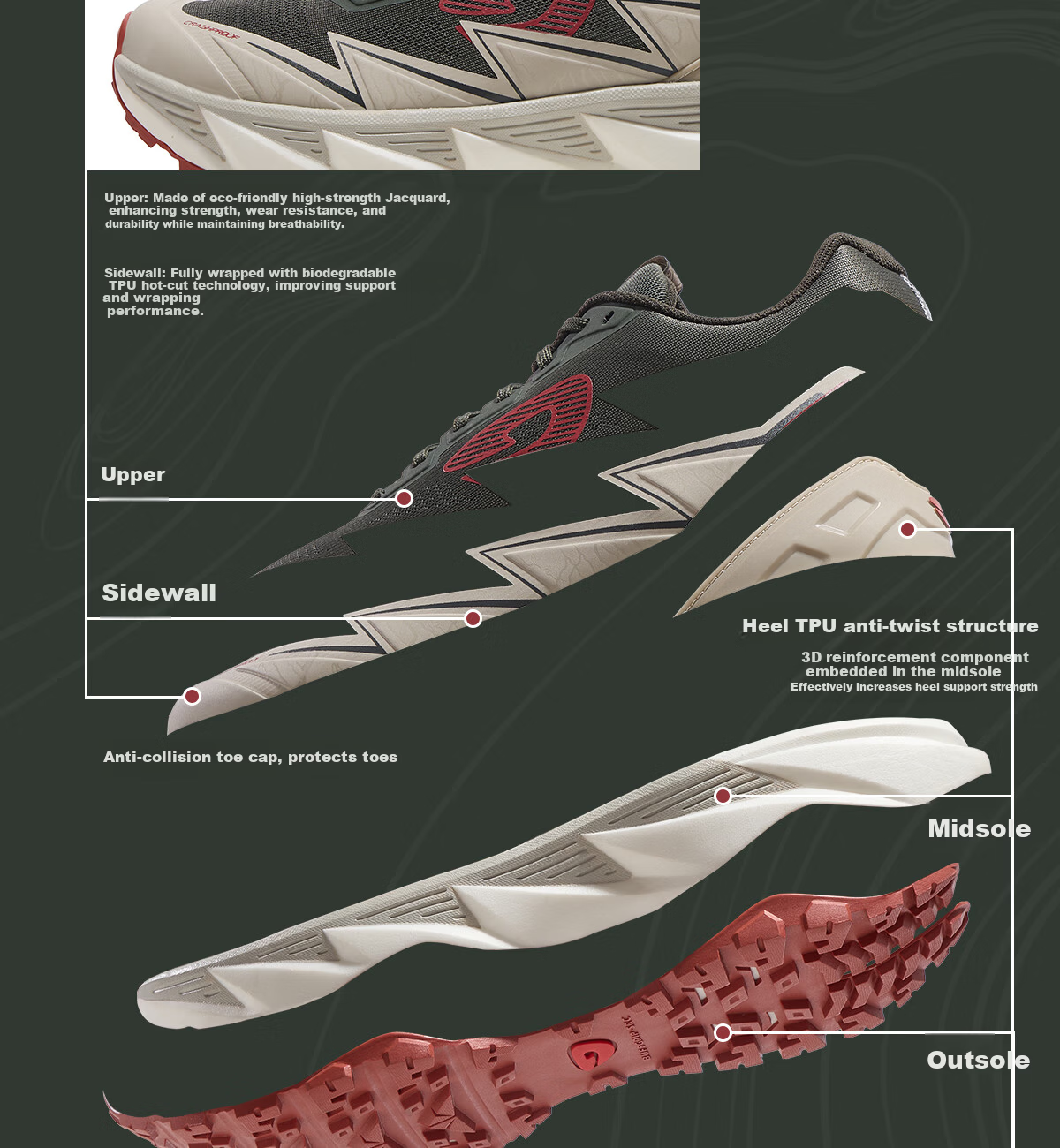 Huwaitegong Outdoor Long-Distance Trail Running Shoes for Men And Women, Jingzhe 3 TR-FLY3.0, Not Huang, Size 41 13