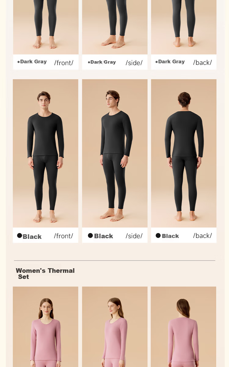 MiiOW Women's Thermal Underwear Set Autumn Long Johns Fleece Lined Thickened Warm Pants Thermal Clothing 20