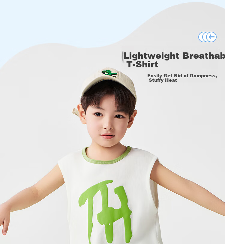 Minimumuwu Children's Clothing Set, Boys' Outfit 2026 New Style, Pure Cotton Sleeveless T-Shirt, Shorts for Girls, Summer Casual Thin Style, Kids' Vest 8