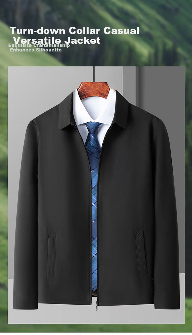 TUCANO Men's Business Casual Executive Lapel Jacket Fashion Solid Color Coat Navy 3XL Father's Day Gift 1