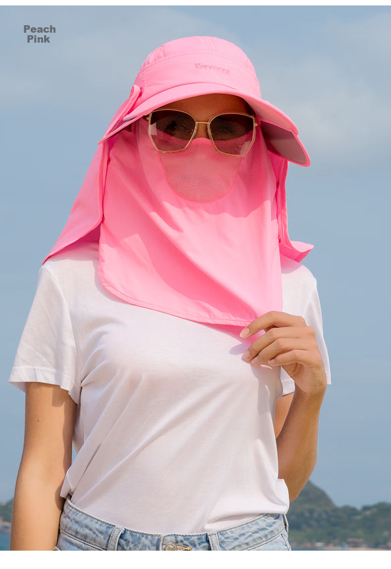 Kenmont Spring Summer Sun Protection Face Covering UV Protection Open Top Hat Light Khaki 12