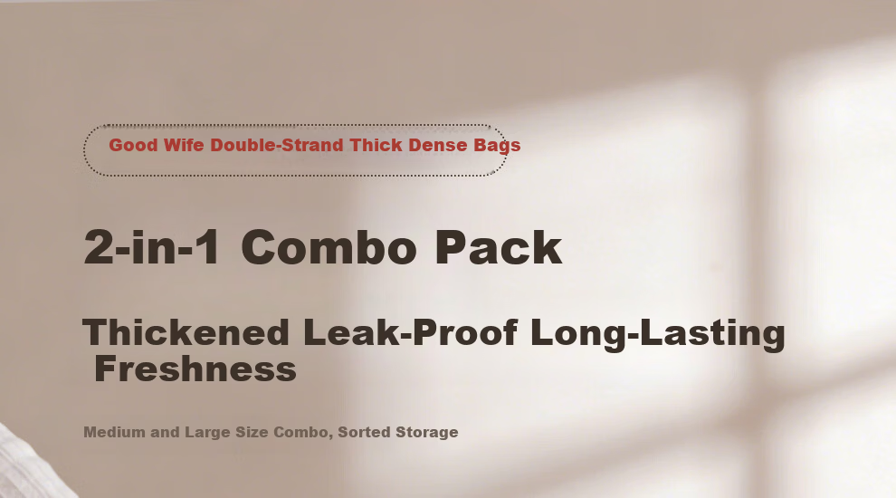 Good Wife Food Sealing Bags 40pcs Mixed Sizes Thickened Double-Strap Seal Household Refrigerator Fresh-Keeping Bags 1