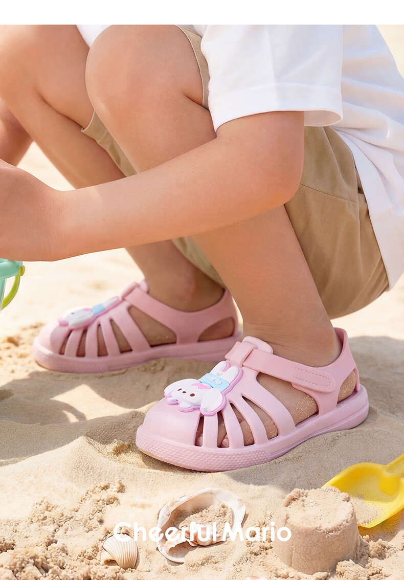Cheerful Mario 2026 New Kids Open-Toe Sandals Girls Summer Breathable Baby Toddler Bath Shoes Boys 1-3 Years Beach Sandals 14