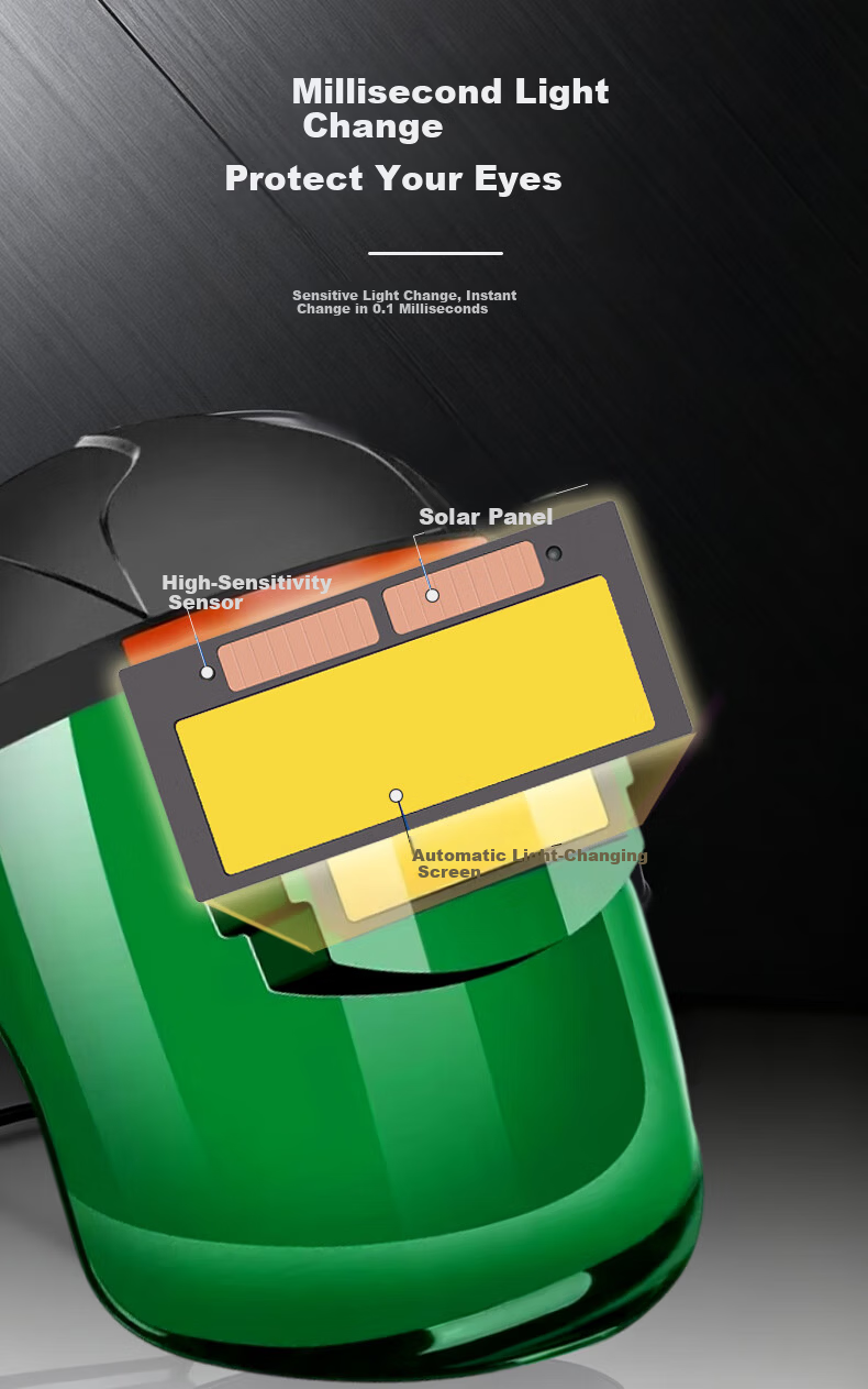 Gongqiyou Electric Welding Helmet True Color Auto-Darkening Protective Mask Welding Glasses Face Shield Welding Cap 4